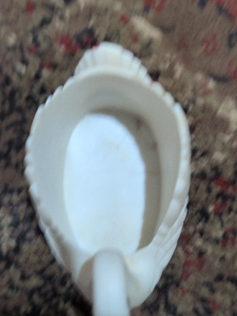 White Plastic Swan Accent Dish - Decorative Home Vase Small
